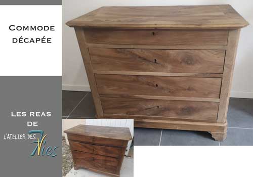 Retour vers le brut : commode noyer